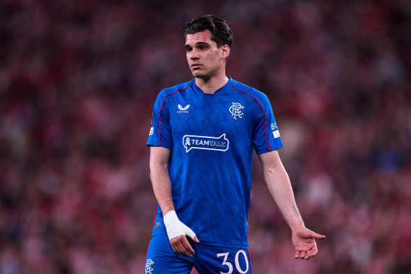 Ianis Hagi of Rangers FC looks on during the UEFA Europa League 2024/25 Quarter Final Second Leg match between Athletic Club v Rangers FC at the Estad