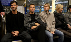 Saint Petersburg, Russia. 29th Apr, 2025. Aleksander Erokhin, Mikhail Kerzhakov and Anatoliy Tymoshchuk during the presentation of the subway train, the exterior and interior wallpapering of which is dedicated to the centenary of the Zenit football club i