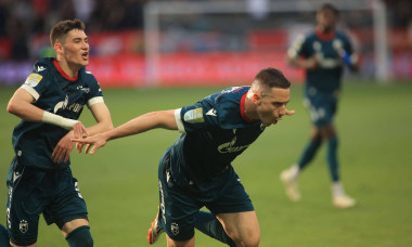 21.05.2025 Zajecar(Serbia) Vojvodina-FK Crvena Zvezda(Red Star) national cup final men s football Andrija Maksimovic(L),