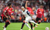Manchester United's Casemiro and Tottenham Hotspur's Richarlison battle for the ball during the UEFA Europa League final at the Estadio de San Mames in Bilbao, Spain. Picture date: Wednesday May 21, 2025.