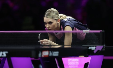 CHONGQING, CHINA - MARCH 14: Bernadette Szocs of Romania competes in the Women s Singles Round of 16 match against Miwa