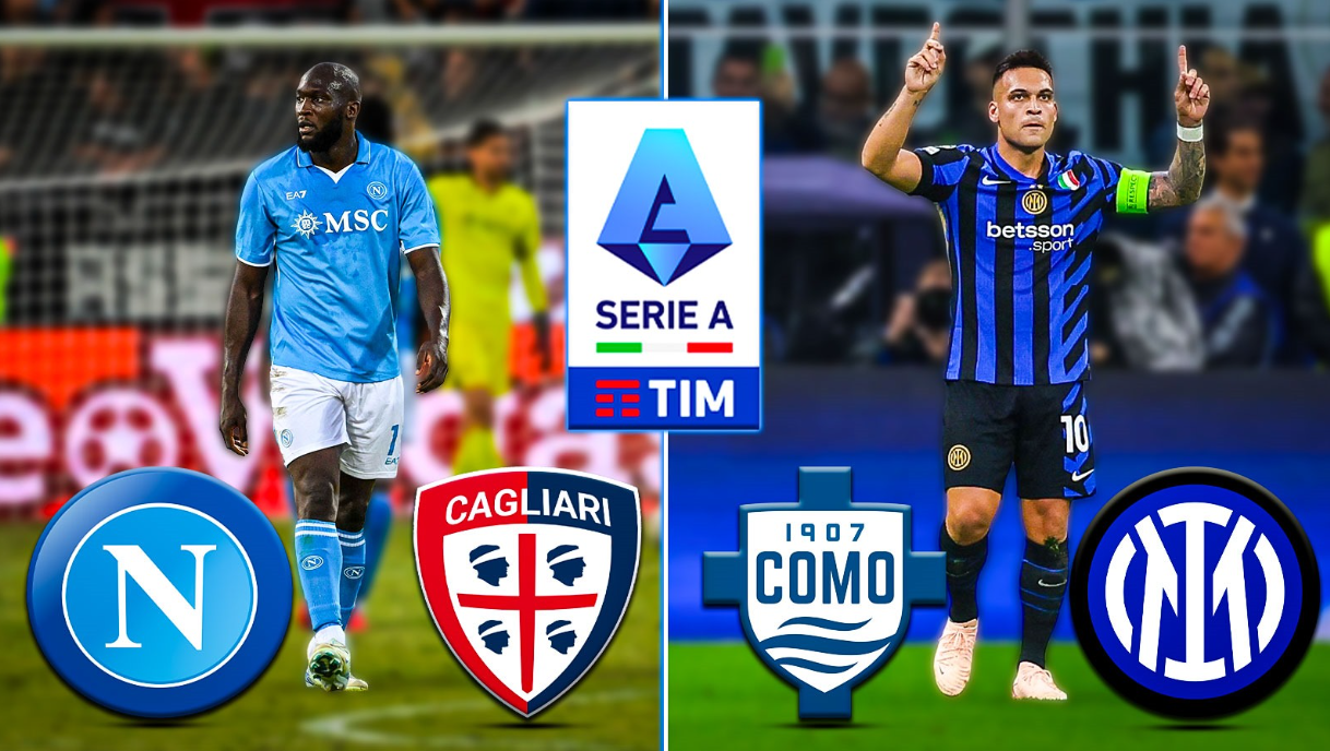 Napoli - Cagliari 2-0 / Como - Inter 0-2, ACUM, pe DGS 2 & 3. La aceste scoruri, napoletanii sunt campioni