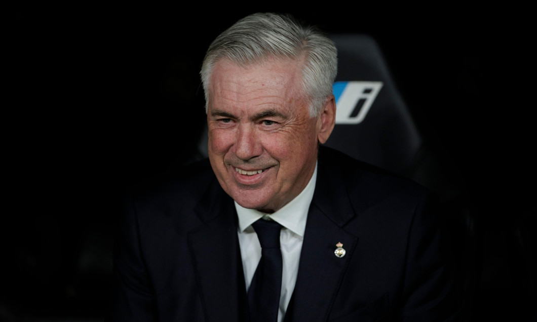 MADRID, SPAIN - May 14: Real Madrid coach Carlo Ancelotti during the La Liga 2024/25 match between Real Madrid and Mallorca at Santiago Bernabeu Stadium. (Photo by Guillermo Martinez)
