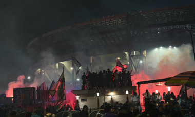EVENTI - - Napoli supporters before, during and after the last Serie A match against Cagliari.