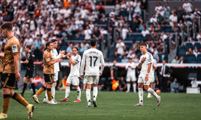 Lucas Vazquez of Real Madrid leaving the field during the Spanish championship La Liga football match between Real Madrid and Real Sociedad on 24 May 2025 at Santiago Bernabeu stadium in Madrid, Spain