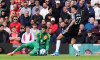 Aston Villa's Morgan Rogers (right) kicks the ball away from Manchester United goalkeeper Altay Bayindir before scoring only for the goal to be disallowed by referee Thomas Bramall during the Premier League match at Old Trafford, Manchester. Picture date: