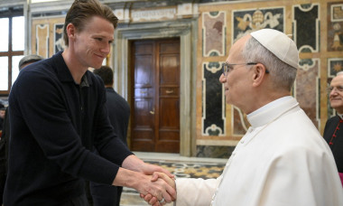 Pope Leo XIV Meets Naples' Football Club New Champion Of Italy - Vatican, Rome, Vatican (or Holy See) - 27 May 2025