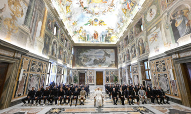 Pope Leo XIV Meets Naples' Football Club New Champion Of Italy - Vatican, Rome, Vatican (or Holy See) - 27 May 2025
