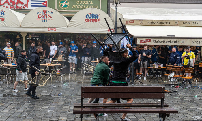 Riots Before Conference League Match In Poland, Wroclaw - 28 May 2025