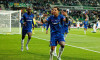Players of Chelsea FC seen celebrating after goal from Enzo Fernandez during UEFA Conference League 2025 final game between Real Betis Balompie and Chelsea FC (Maciej Rogowski)