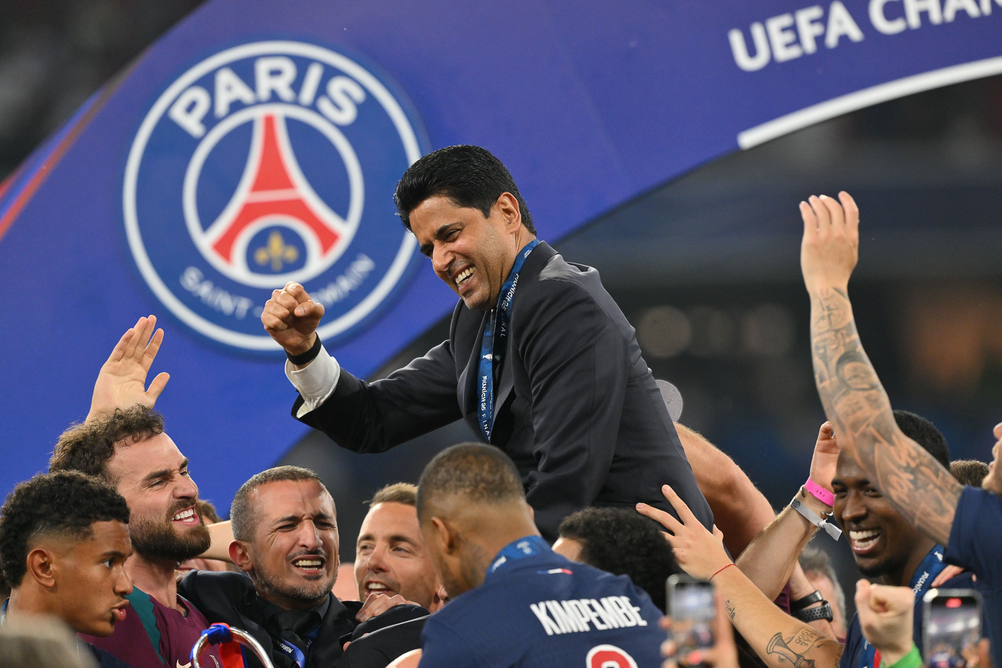 Nasser Al-Khelaifi nu s-a abținut, după ce PSG a câștigat Champions League