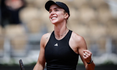 Elina SVITOLINA of Ukraine celebrates his victory during the eighth day of the Roland-Garros 2025, French Open, Grand Slam tennis tournament on 01 June 2025 at Roland-Garros stadium in Paris, France