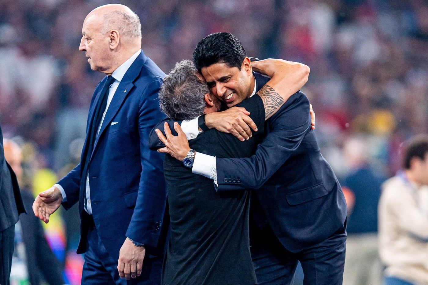 Nasser Al-Khelaifi l-a întrerupt pe Luis Enrique și l-a descris în 4 cuvinte. Replica a venit imediat