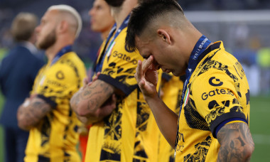 Lautaro Martinez of Fc Internazionale looks dejected at the end of the UEFA Champions League Final 2025 match between Paris Saint-Germain Fc and Fc Internazionale Milano at Munich Football Arena on May 31, 2025 in Munich, Germany.