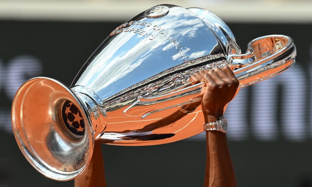 Ousmane Dembele Presents The Champions League Trophy To The Public At Roland-Garros On June 2, 2025