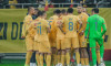 Nations League C, Group C2: Romania vs. Kosovo Romanian players discuss among themselves, as Kosovo players left the pit