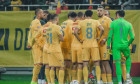 Nations League C, Group C2: Romania vs. Kosovo Romanian players discuss among themselves, as Kosovo players left the pit