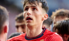 Ante Budimir (forward; CA Osasuna) celebrates a goal during the Spanish football of the league EA, match between CA Osasuna and Real Madrid CF at the Sadar Stadium. Final score; CA Osasuna 1:1 Real Madrid CF