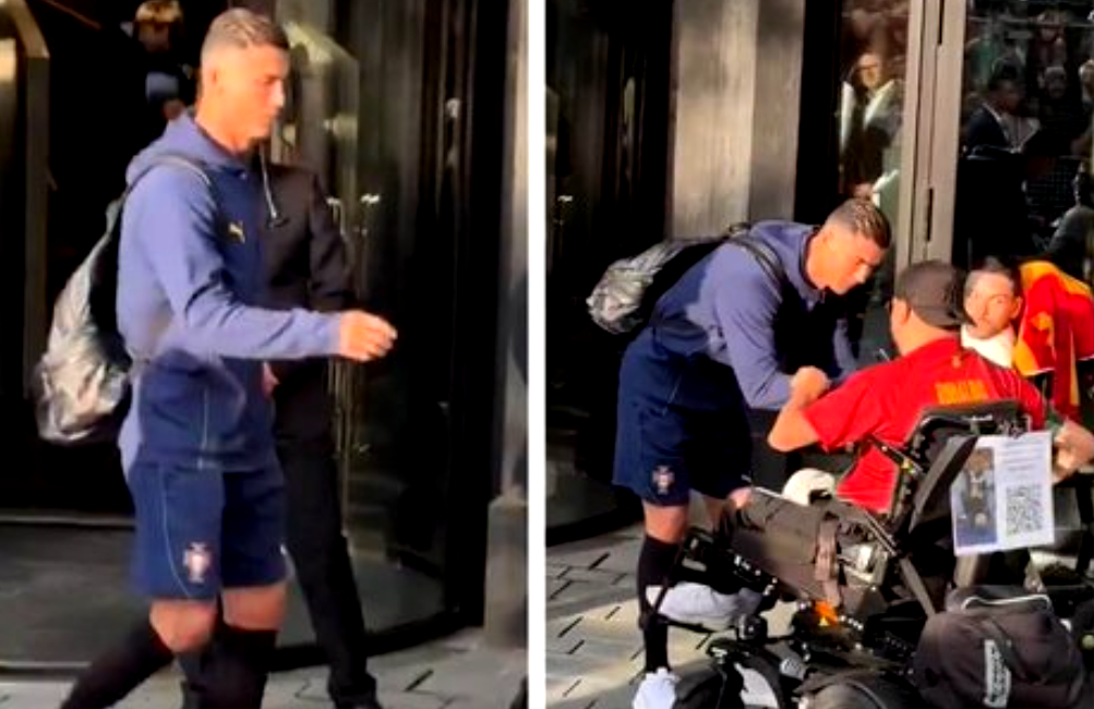 Cristiano Ronaldo, lovit de un bărbat aflat în scaunul cu rotile! Cum a reacționat