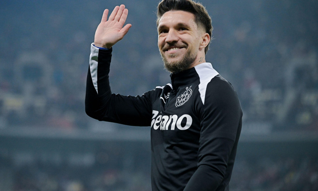 Alexandru Baluta (FCSB) pictured prior to the UEFA Europa League Group Stage game between FCSB (Romania) and Manchester United (England) held on 30th of January 2025 at National Arena in Bucharest.