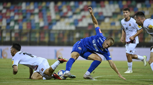 Croatia, Velika Gorica, 250823. Gorica city stadium. Match of the 6th round SuperSport 1. Croatian football league, HNK