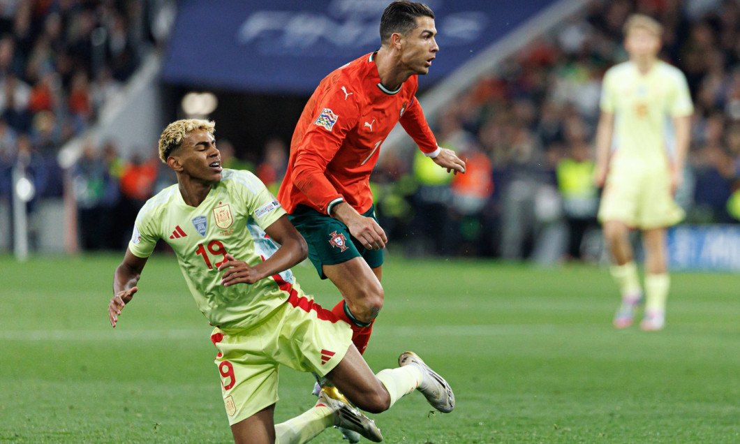seen during UEFA Nations League 2025 final game between national teams of Portugal and Spain ()