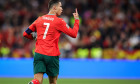 MUNICH, GERMANY - JUNE 08: Cristiano Ronaldo of Portugal reacts after scoring his team`s second goal during the UEFA Nations League 2025 final match between Portugal and Spain at Munich Football Arena on June 08, 2025 in Munich, Germany. © diebilderwelt