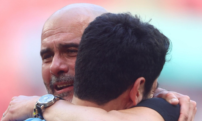 Ilkay Gündogan și Pep Guardiola / Foto: Profimedia