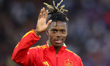 STUTTGART, GERMANY - JUNE 05: Nico Williams of Spain looks on before the UEFA Nations League 2025 semifinal match between Spain and France at Stuttgart Arena on June 05, 2025 in Stuttgart, Germany. © diebilderwelt / Alamy Stock