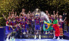 09.06.2024, xtgx, Handball, EHF Champions League Finale, Aalborg Handbold - FC Barcelona, Barca v.l. Barcelona Siegerehr