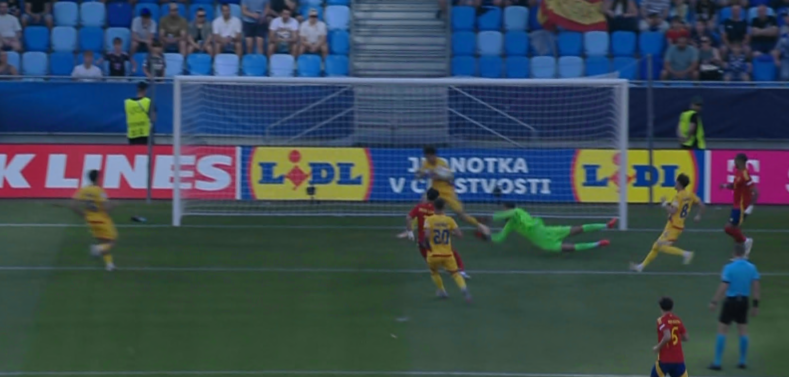 Spania U21 - România U21 0-1, ACUM. Ibericii au ratat un penalty! Louis Munteanu, GOOL splendid
