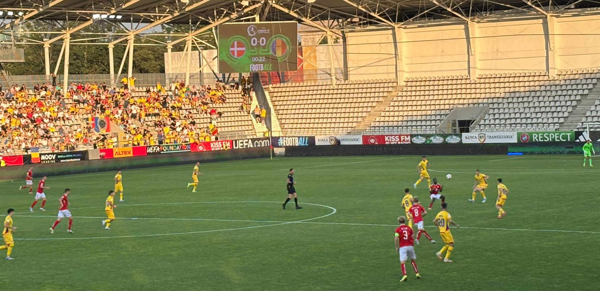România U19 - Danemarca U19 0-0, ACUM. Bară pentru danezi! Cu o victorie, ”Tricolorii” merg în semifinalele EURO 2025