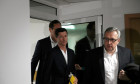 Polish soccer player Robert Lewandowski of FC Barcelona leaves court in Warsaw
