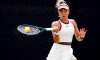 Jaqueline Cristian in action against Olivia Gadecki during qualifying for the Rothesay Open at the Lexus Nottingham Tennis Centre, Nottingham. Picture date: Saturday June 14, 2025.