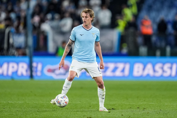 Nicolo' Rovella of SS Lazio during the Serie A Enilive match between SS Lazio and US Lecce at Stadio Olimpico on May 25, 2025 in Rome, Italy.