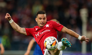Angel Rodado of Wisla Krakow seen during BETCLIC 1 POLISH LEAGUE 2024/2025 football match between Wisla Krakow and Miedz Legnica at Municipal Stadium. Final score; Wisla Krakow 0:1 Miedz Legnica.
