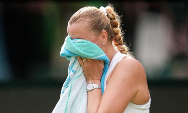 Petra Kvitova reacts after losing her match against Emma Navarro on day two of the 2025 Wimbledon Championships at the All England Lawn Tennis and Croquet Club, London. Picture date: Tuesday July 1, 2025.