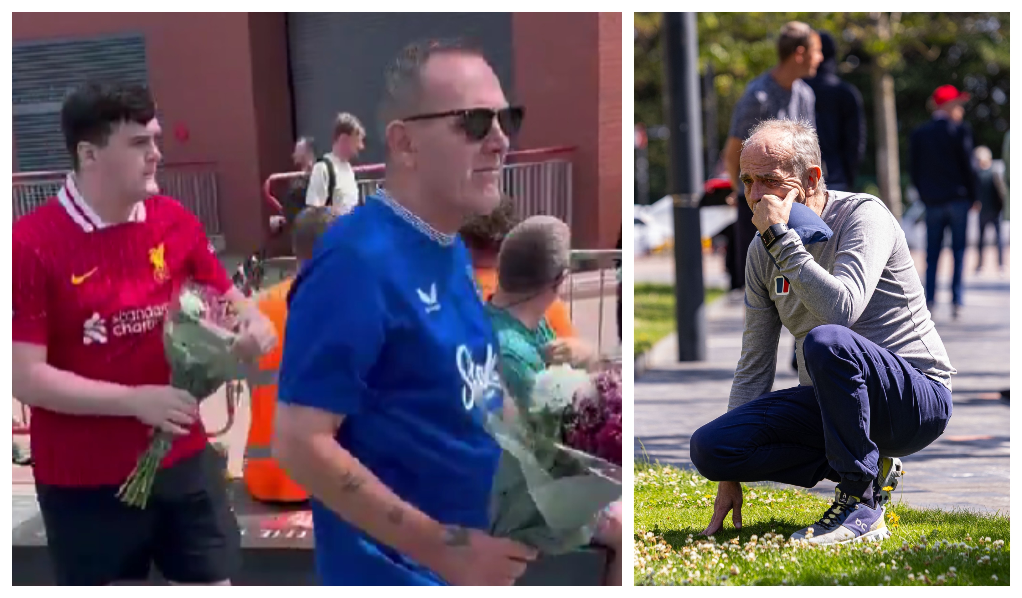 Imaginile zilei! Suporterii lui Liverpool și Everton îl plâng împreună pe Diogo Jota