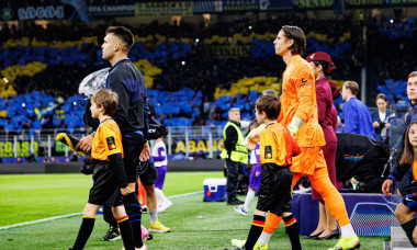 UEFA Champions League semifinal game between teams of Internazionale Milano and FC Barcelona