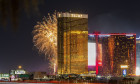 4th Of July Fireworks At Trump Tower In Las Vegas, Nevada, United States - 04 Jul 2025
