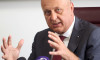 Bucharest, Romania. 16th Jun, 2025: Dan Sucu, the financier of Fotbal Club Rapid Bucharest, speaks during the presentation of Mauro Pederzoli (not in picture), the new sporting director of the team. Credit: Lucian Alecu/Alamy Live News