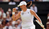 Iga Swiatek reacts during her Ladies' Singles Final against Amanda Anisimova on day thirteen of the 2025 Wimbledon Championships at the All England Lawn Tennis and Croquet Club, London. Picture date: Saturday July 12, 2025.