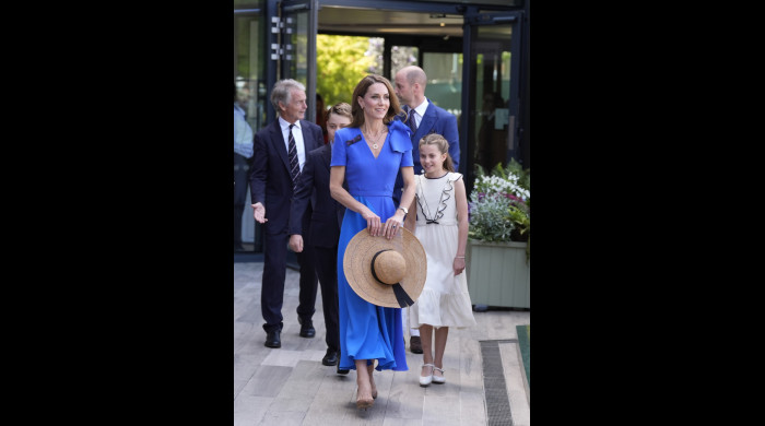 Prințul William, Kate Middleton, Prințul George și Prințesa Charlotte, la Wimbledon / Foto: Profimedia