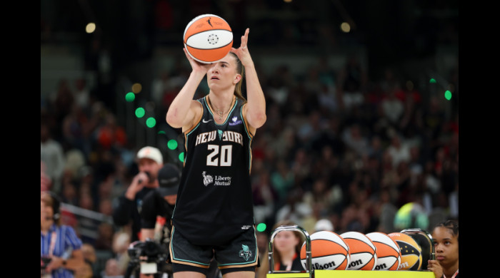 Sabrina Ionescu a câştigat concursul de aruncări de la 3 puncte din cadrul All-Star Game WNBA / Foto: Profimedia