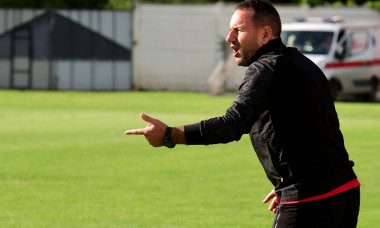 Jeton Beqiri headcoach of FC Shkendija during first Macedonian football league match between FC Shkupi and FC Shkendija
