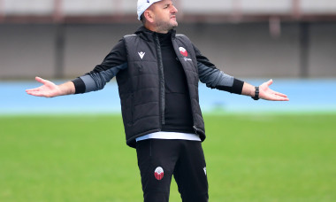 Jeton Beqiri headcoach of FC Shkendija during first Macedonian football league match between FC Rabotnicki and FC Shkend
