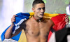 David Popovici of Romania reacts after winning the gold medal in the swimming 200m Freestyle Men Final during the 22nd World Aquatics Championships at the WAC Arena in Singapore (Singapore), July 29, 2025.