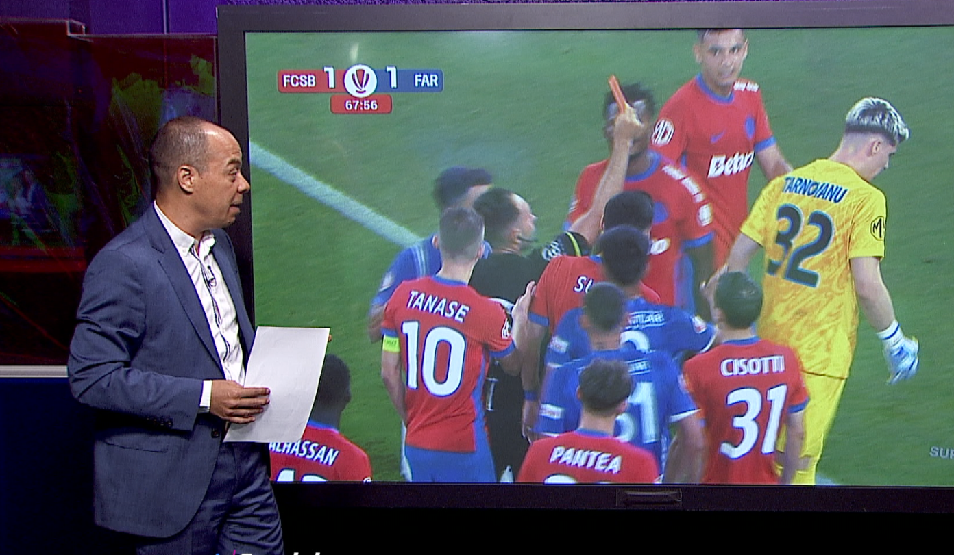Verdictul lui Marius Avram, după ce Ștefan Târnovanu a luat roșu în FCSB - Farul. Ce a spus de penalty-ul oaspeților
