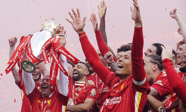 File photo dated 25/05/25 of Liverpool celebrating the 2024/2025 Premier League title. Liverpool will kick off their Premier League title defence with a home game against Bournemouth on Friday, August 15. Arne Slot's side have the chance to secure the fir