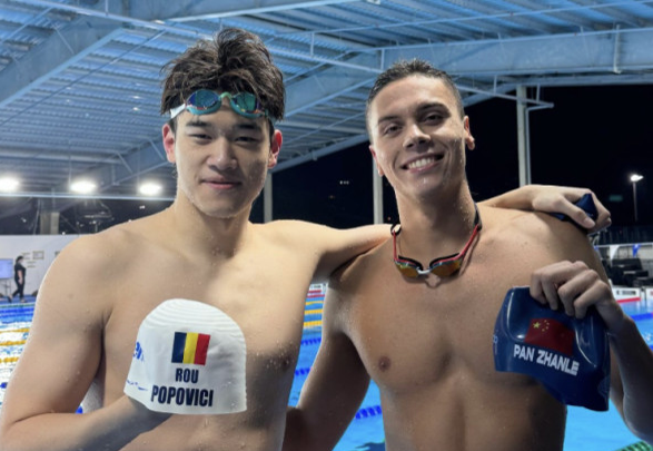World Aquatics a postat fotografia cu David Popovici și Zhanle Pan și a transmis un mesaj superb